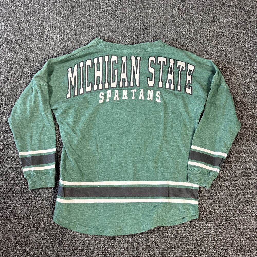 Vintage Y2k Michigan State Spartans University Football Graphic Spirit Jersey M